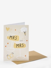 Multi Mrs & Mrs Wedding Card - Image 2 of 3