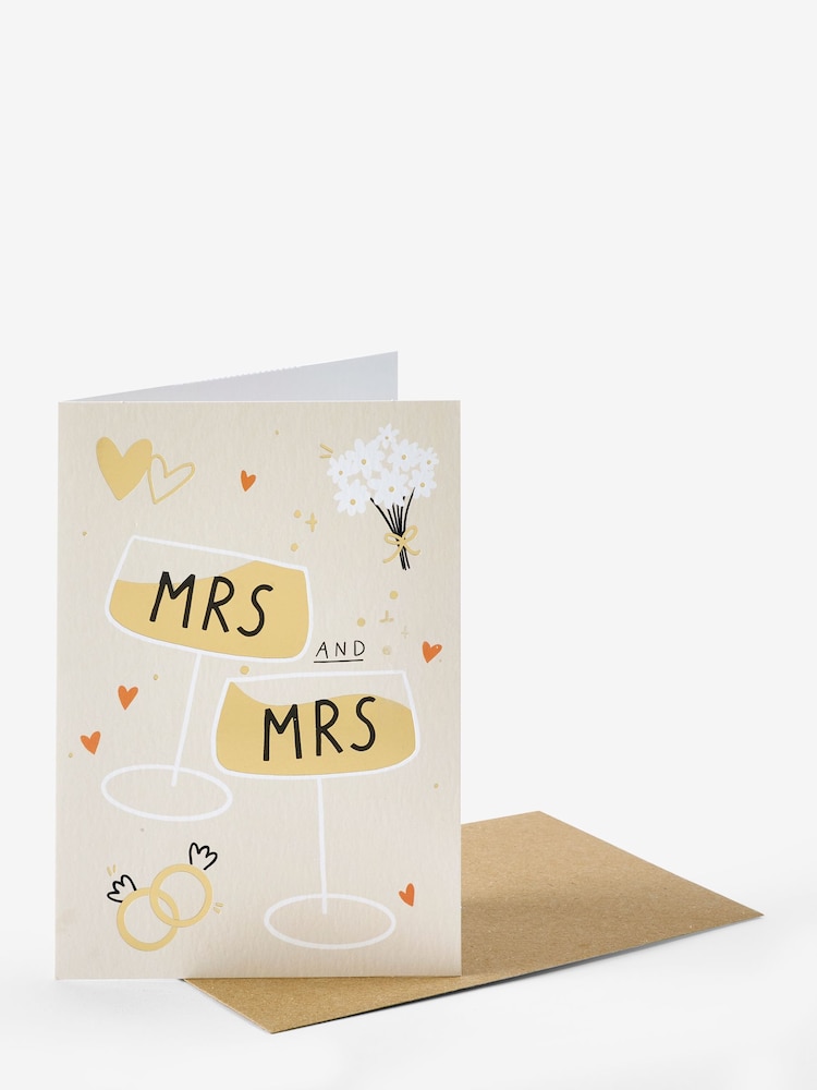 Multi Mrs & Mrs Wedding Card - Image 2 of 3