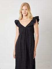 By Iris Black Yara 100% Linen Dress - Image 4 of 5