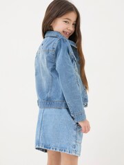 FatFace Light Blue Plain Denim Jacket - Image 2 of 6