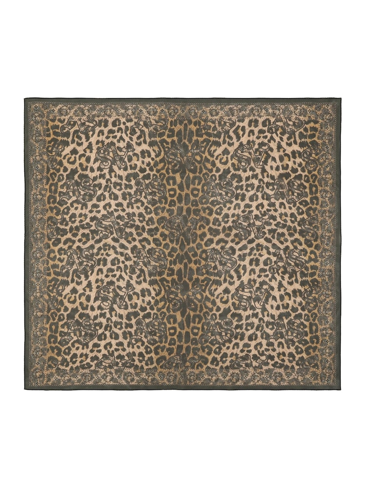 AllSaints Brown As Gothic Lace Square Scarves - Image 1 of 4