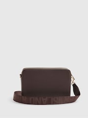 River Island Brown RR Monogram Boxy Cross-Body Bag - Image 2 of 5