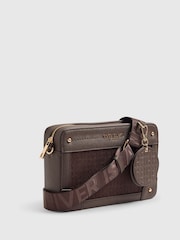 River Island Brown RR Monogram Boxy Cross-Body Bag - Image 3 of 5