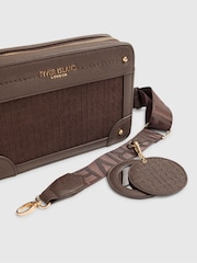 River Island Brown RR Monogram Boxy Cross-Body Bag - Image 5 of 5