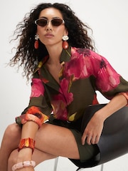 River Island Green Floral Blouse - Image 1 of 4