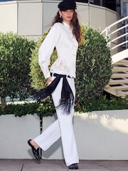 River Island Black Long Fringe Scarf - Image 2 of 4