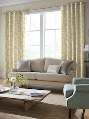 Laura Ashley Gold Rye Made to Measure 100% Cotton Curtains - Image 1 of 9