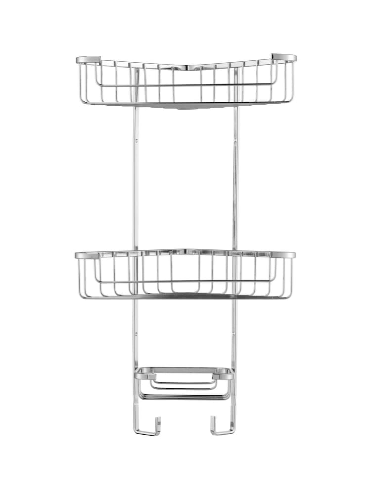 CROYDEX Three Tier Corner Basket Chrome - Image 1 of 3