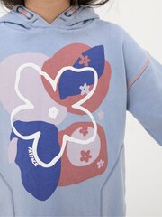 FatFace Blue Abstract Floral Popover Hoodie - Image 4 of 4