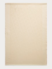 Creme - Lauren Ralph Lauren Jaquard-Logo-Schal - Bild 3 von 4