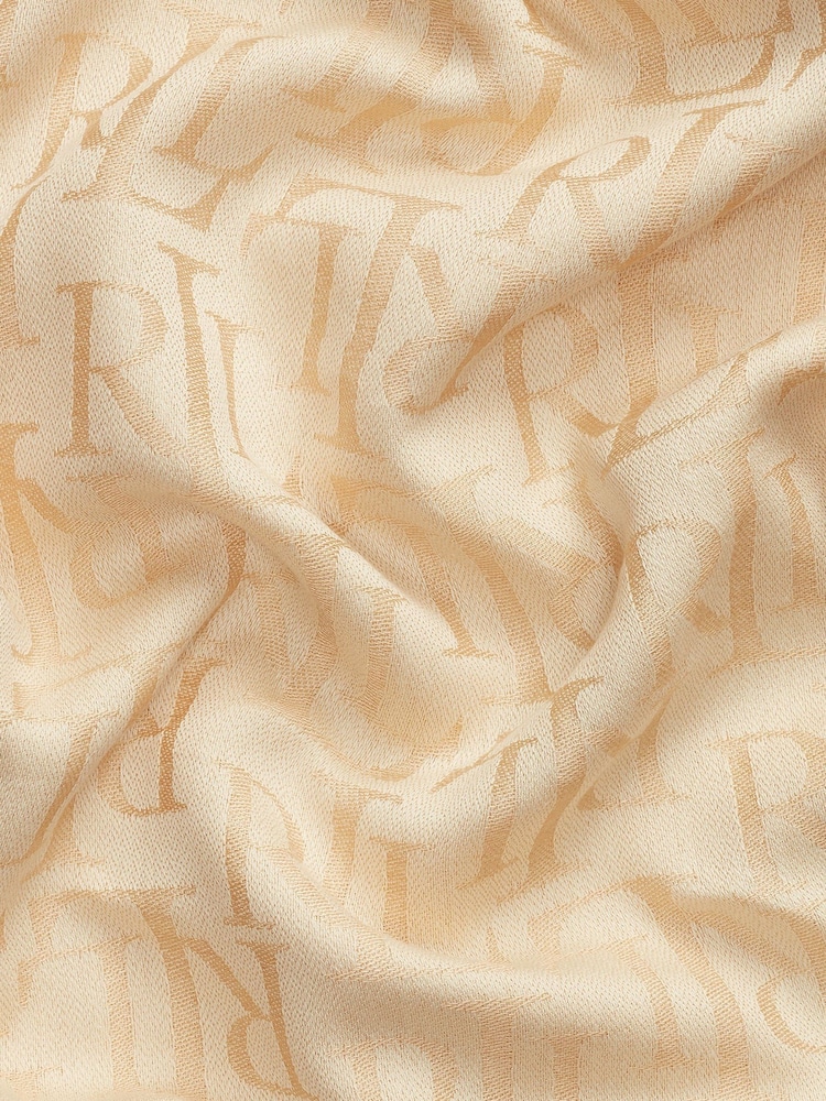 Creme - Lauren Ralph Lauren Jaquard-Logo-Schal - Bild 4 von 4