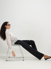 River Island Black Relaxed Straight Ripped Jeans - Image 4 of 4