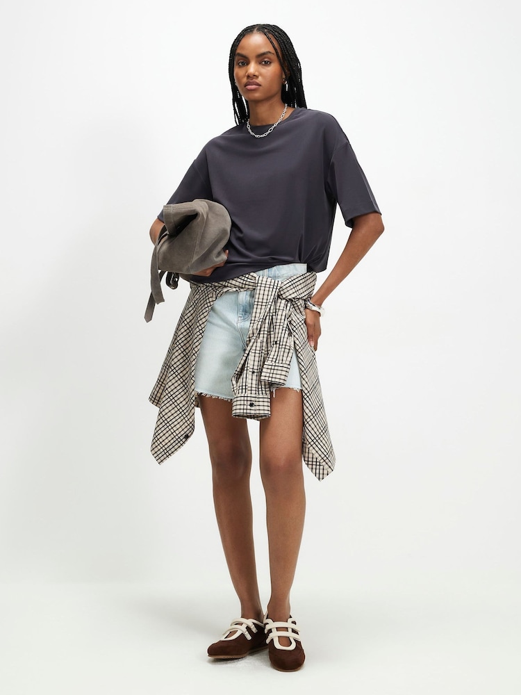 River Island Grey Soft Touch T-Shirt - Image 4 of 4 River Island Grey Soft Touch T-Shirt - Image 4 of 4