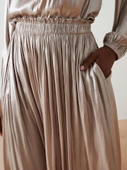 FatFace Silver Metallic Midi Skirt - Image 6 of 7