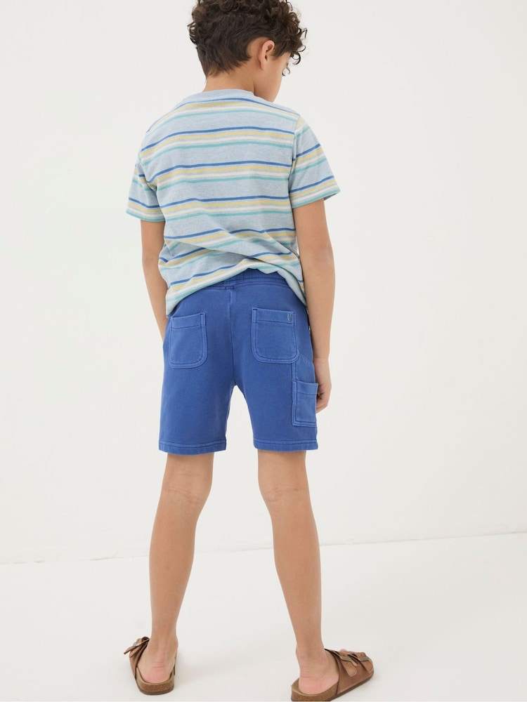 FatFace Eddie Blue Sweat Shorts - Image 2 of 4 FatFace Eddie Blue Sweat Shorts - Image 2 of 4
