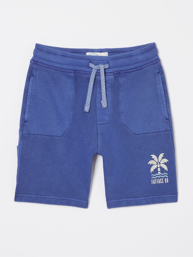 FatFace Eddie Blue Sweat Shorts - Image 4 of 4 FatFace Eddie Blue Sweat Shorts - Image 4 of 4