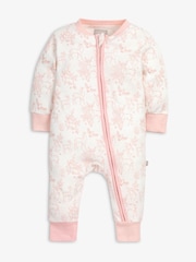 The Little Tailor Baby Front Zip Soft 100% Cotton Sleepsuit - Image 2 of 5
