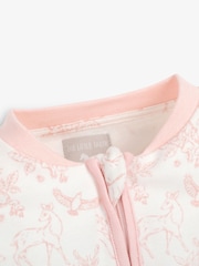 The Little Tailor Baby Front Zip Soft 100% Cotton Sleepsuit - Image 4 of 5
