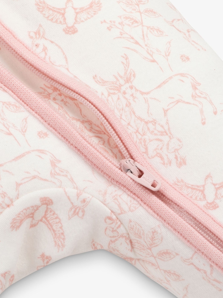 Weiß, pink: - The Little Tailor, Baby-Schlafanzug aus 100 % weicher Baumwolle mit Reißverschluss vorne - Bild 5 von 5 Weiß, pink: - The Little Tailor, Baby-Schlafanzug aus 100 % weicher Baumwolle mit Reißverschluss vorne - Bild 5 von 5