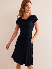 Boden Navy Blue Amelie Jersey Dress - Image 1 of 5