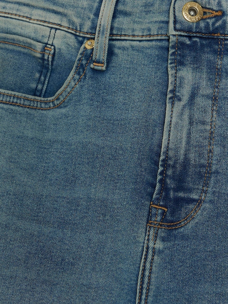 River Island Blue High Rise Tummy Hold Flare Stretch Jeans - Image 5 of 5