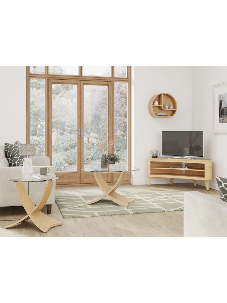 Jual Oak Siena Round Coffee Table - Image 2 of 4