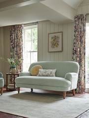 Laura Ashley Baron Chenille Pale Grey Green Clipsham Small 2 Seater Sofa - Image 2 of 8