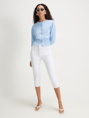 River Island Blue Scallop Detail Clean Cardigan - Image 3 of 4