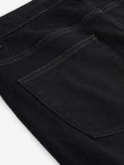 Black Summer Weight Denim Shorts - Image 3 of 4