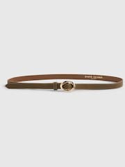 River Island Green Oval Buckle Slim Belt - Image 1 of 3