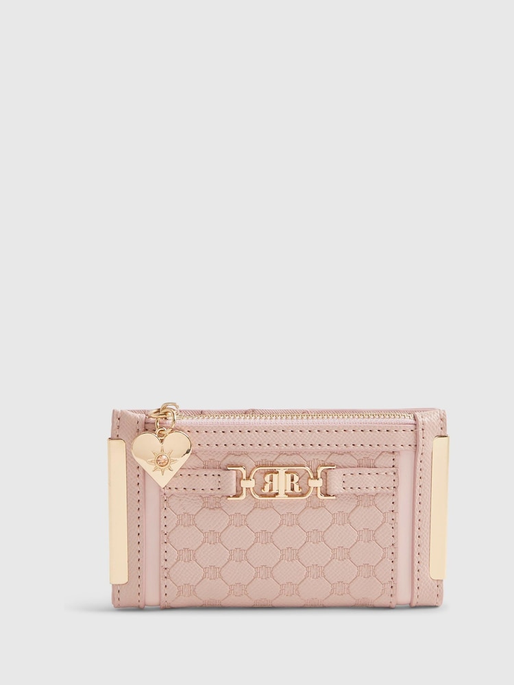 River Island Pink Monogram Purse - Image 1 of 5 River Island Pink Monogram Purse - Image 1 of 5