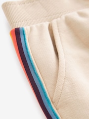 Pastelgeel - Paul Smith Junior 100% katoenen sweatshort voor jongens met Artist-strepen - Image 12 of 12