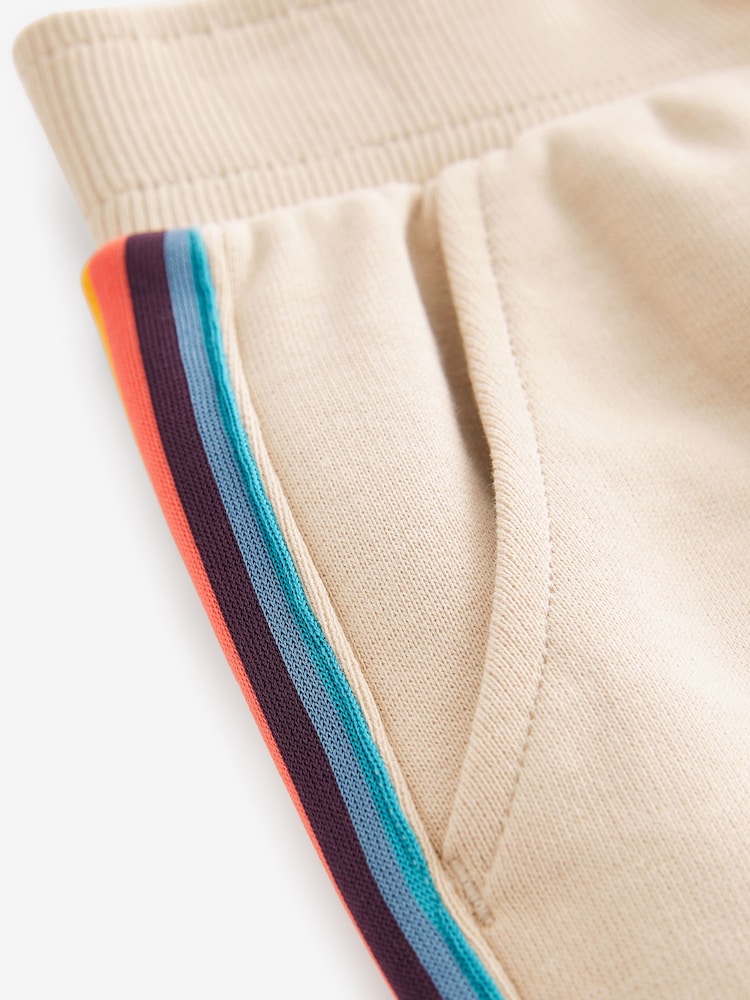 Pastelgeel - Paul Smith Junior 100% katoenen sweatshort voor jongens met Artist-strepen - Image 12 of 12