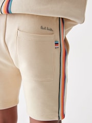 Pastelgeel - Paul Smith Junior 100% katoenen sweatshort voor jongens met Artist-strepen - Image 6 of 12