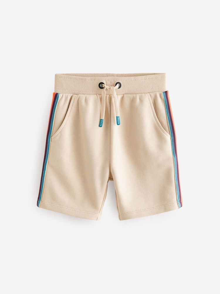 Pastelgeel - Paul Smith Junior 100% katoenen sweatshort voor jongens met Artist-strepen - Image 7 of 12