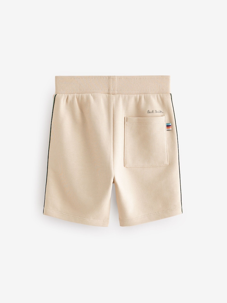 Pastelgeel - Paul Smith Junior 100% katoenen sweatshort voor jongens met Artist-strepen - Image 8 of 12