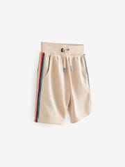 Pastelgeel - Paul Smith Junior 100% katoenen sweatshort voor jongens met Artist-strepen - Image 9 of 12