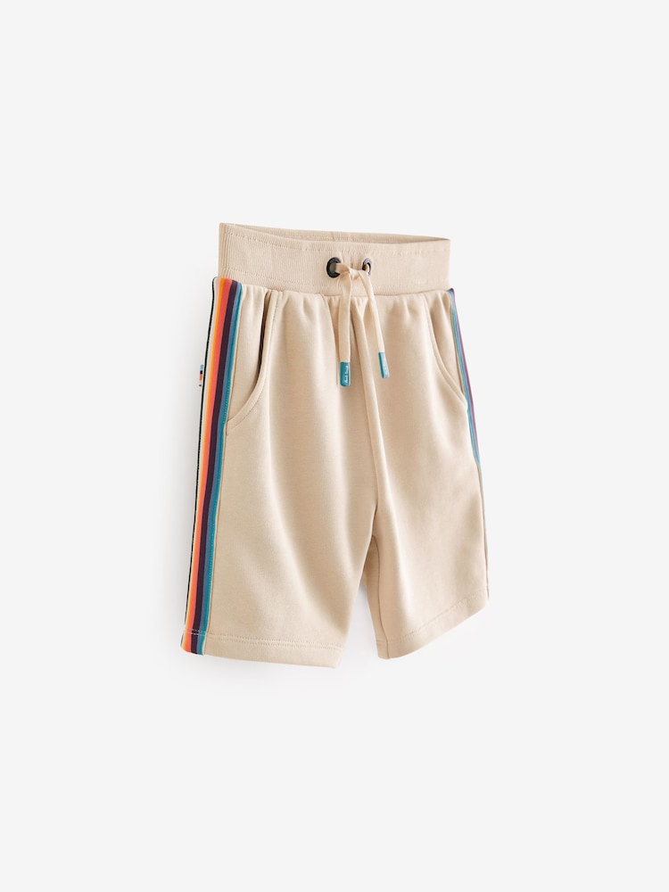 Pastelgeel - Paul Smith Junior 100% katoenen sweatshort voor jongens met Artist-strepen - Image 9 of 12