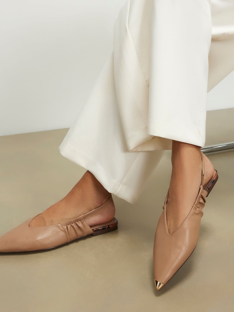 Marrón - River Island Metal Point Toe Flat Shoes - Imagen 1 de 6 Marrón - River Island Metal Point Toe Flat Shoes - Imagen 1 de 6