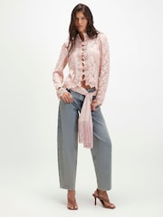 River Island Blue Tinted Barrel Jeans - Image 2 of 4