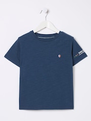FatFace Blue Dinosaur Graphic T-Shirt - Image 4 of 5