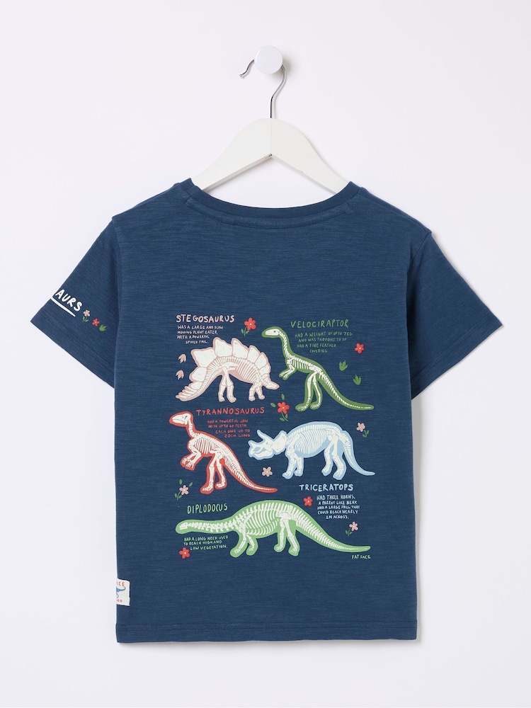 FatFace Blue Dinosaur Graphic T-Shirt - Image 5 of 5 FatFace Blue Dinosaur Graphic T-Shirt - Image 5 of 5
