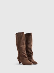 River Island Cone Heel Slouch Knee High Boots - Slika 2 od 5