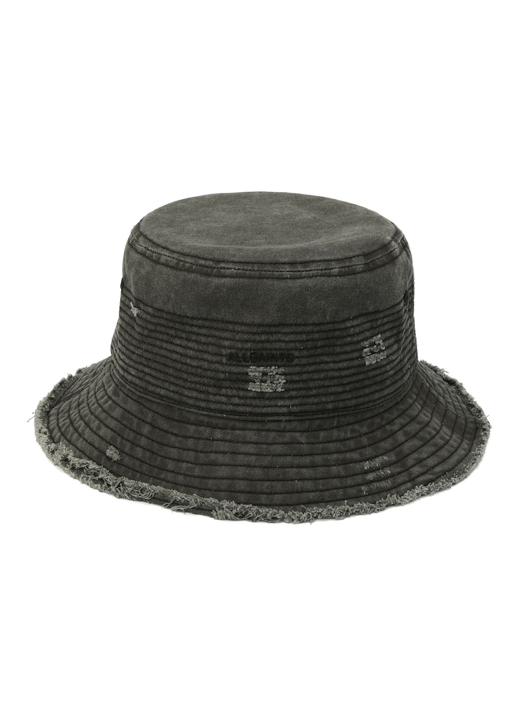 AllSaints Black Mason Bucket Cap - Image 1 of 4