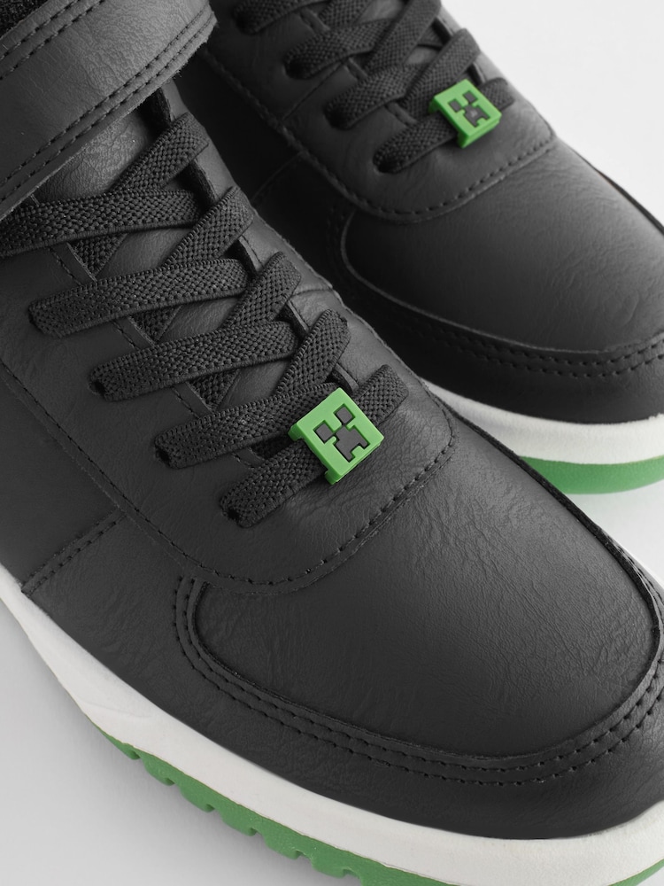 Black/Green Minecraft Touch Fastening High Top Trainer - Image 7 of 7 Black/Green Minecraft Touch Fastening High Top Trainer - Image 7 of 7