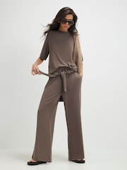 River Island Brown Soft Touch T-Shirt - Image 3 of 4