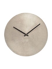 Libra Silver Antique Silver Starburst Aluminium Wall Clock - Image 2 of 2