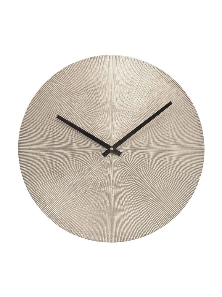 Libra Silver Antique Silver Starburst Aluminium Wall Clock - Image 2 of 2