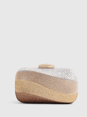 River Island Gold Rainbow Swirl Hard Clutch - Image 2 of 6