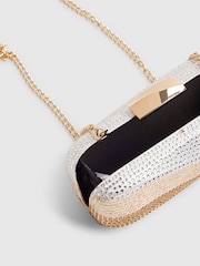 River Island Gold Rainbow Swirl Hard Clutch - Image 5 of 6